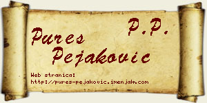 Pureš Pejaković vizit kartica